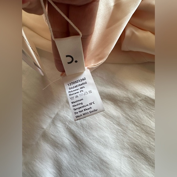 NWT Commense Apricot Chiffon Panel Dress (L) - Picture 11 of 13